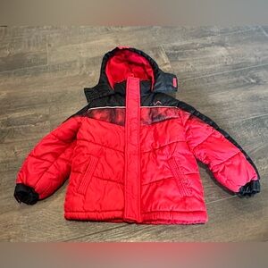 Children's Red and Black Puffer Jacket